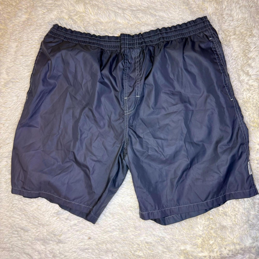 Baja Blue Swim Trunks mesh liner medium 5” inseam blue/gray